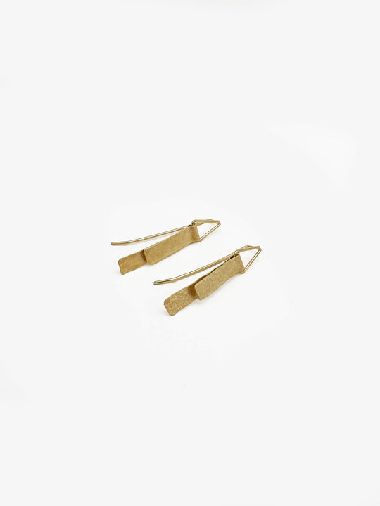 Folded Gold Plated Earrings (IME81)