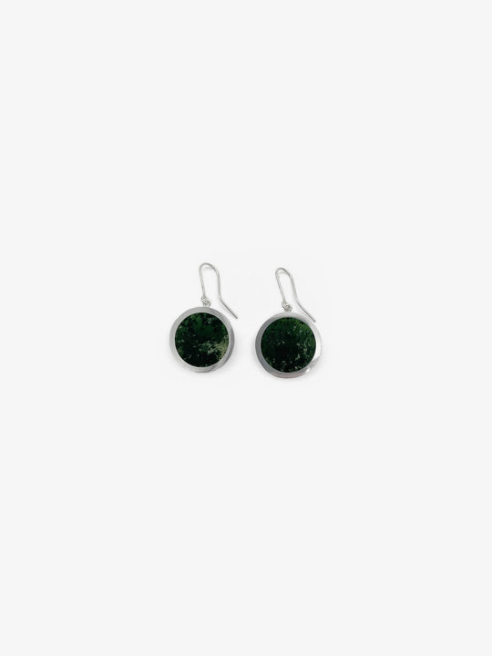 Pounamu Disk Earrings
