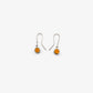 Orange Corian and Pounamu Dot Earrings Earrings