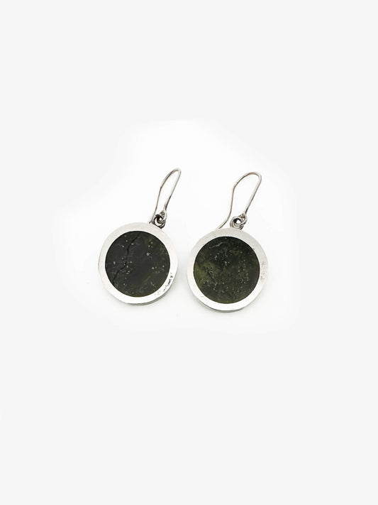 Pounamu Disc Earrings (JL385)