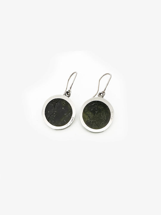 Pounamu Disc Earrings (JL385)