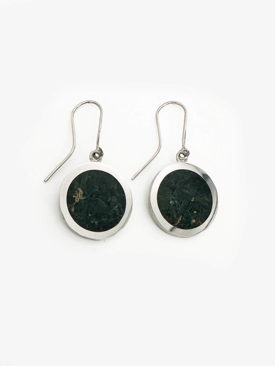 Pounamu Disc Earrings (JL386)