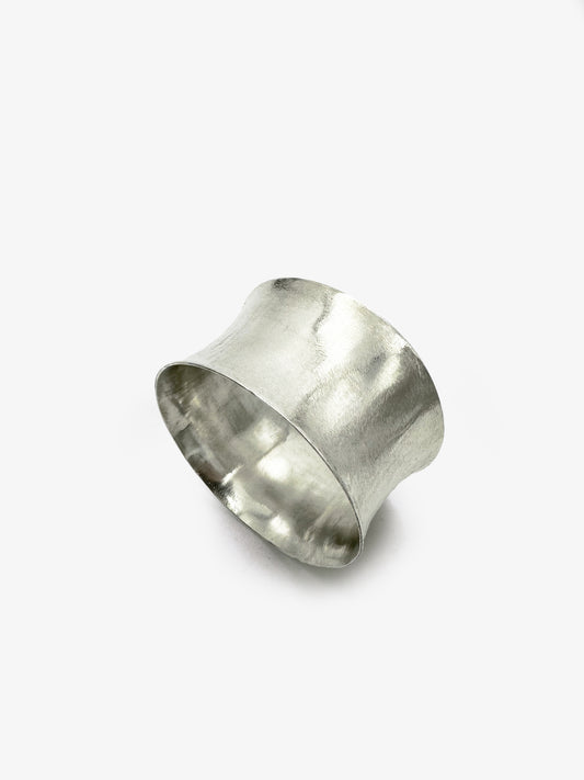 Wide Sterling Silver Bangle