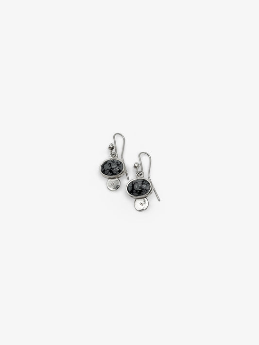 Snowflake Obsidian Earrings