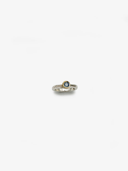 Sterling 18ct Gold Sapphire Ring