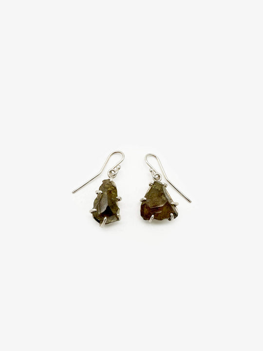 Demantoid Garnet Crystal Earrings by John Z Robinson