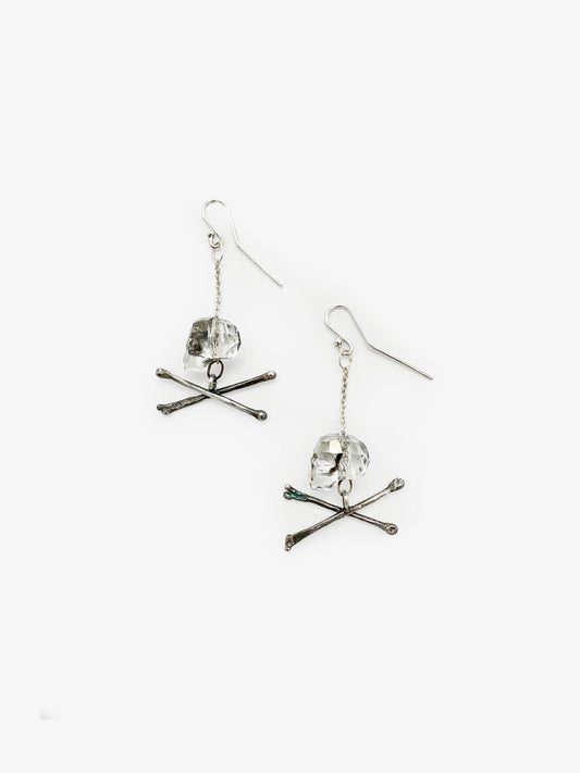 Sterling Skull Earrings
