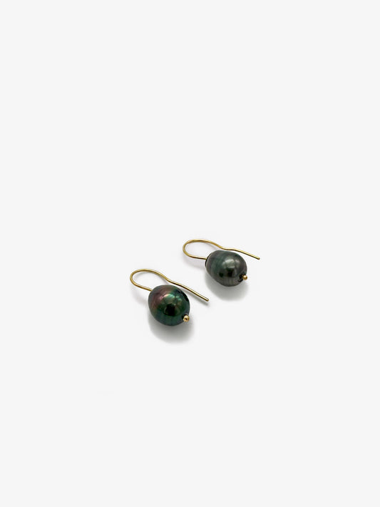 Tahitian Black Pearl Earrings