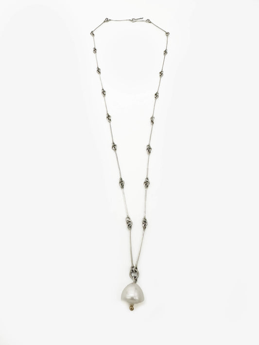 White Baroque Pearl Necklace (LWO131)