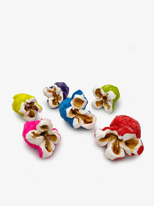 Mixed Coloured Popcorn Set of Six