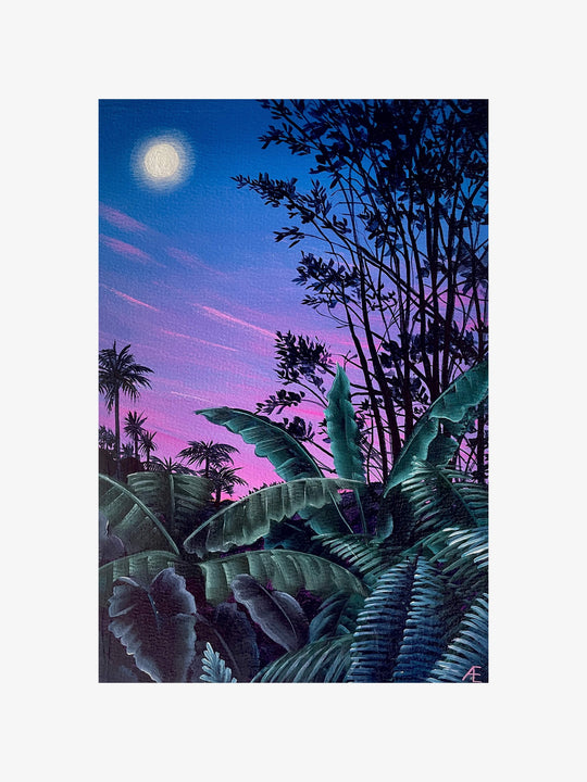 Moonlight over the bananas