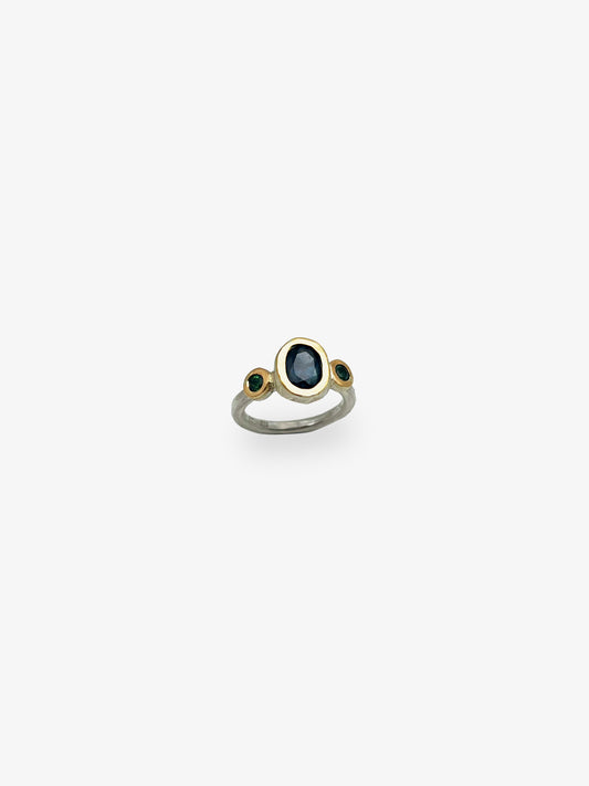 Spinel and Green Tourmaline Chloris Ring