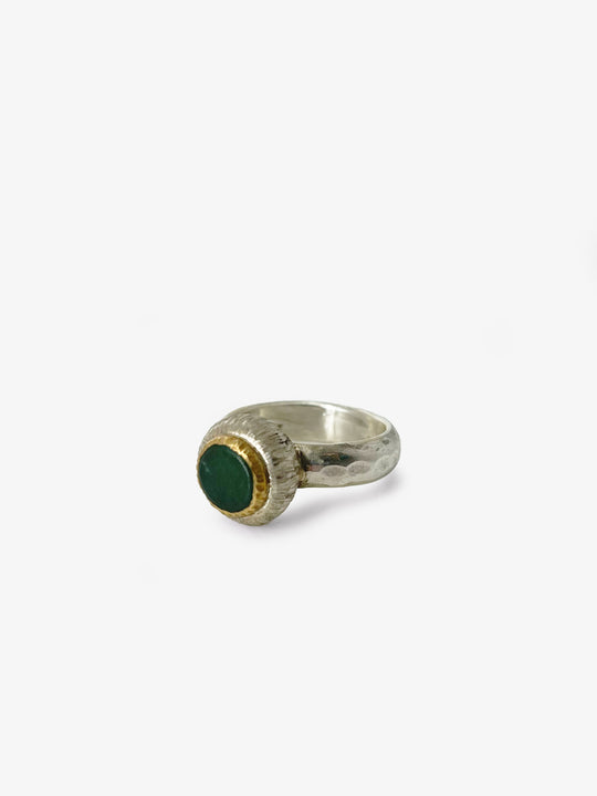 Pounamu 8mm Manuka Ring