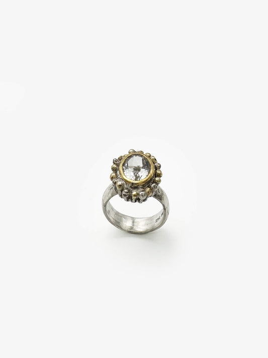 Bloom White Topaz Ring (PB513) by Penelope Barnhill