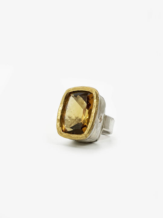 Zambian Citrine  & Gold Topaz Ring (PB550)