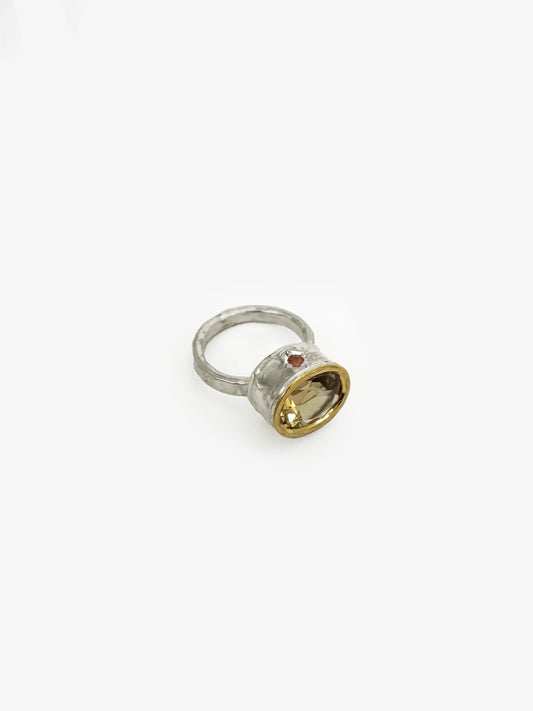 Zambian Citrine  & Gold Topaz Ring (PB550)