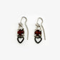 African Garnet Locket Earrings (PB553)