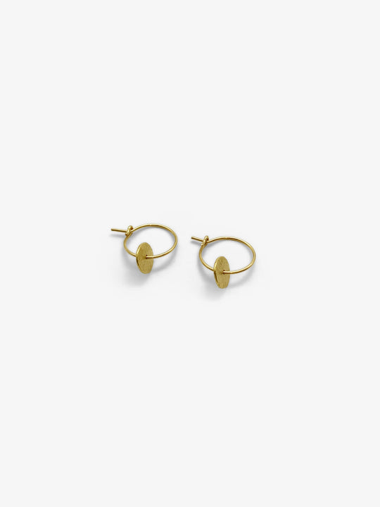 Gold Disk Earrings by Rainer Beneke (RB628)