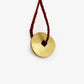 Round Forged Gold Pendant Necklace (RB661) by Rainer Beneke