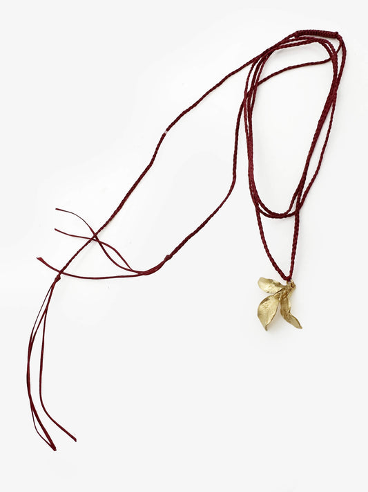 Waimea Leaf Pendant on Braided Cord - Single (SD277)