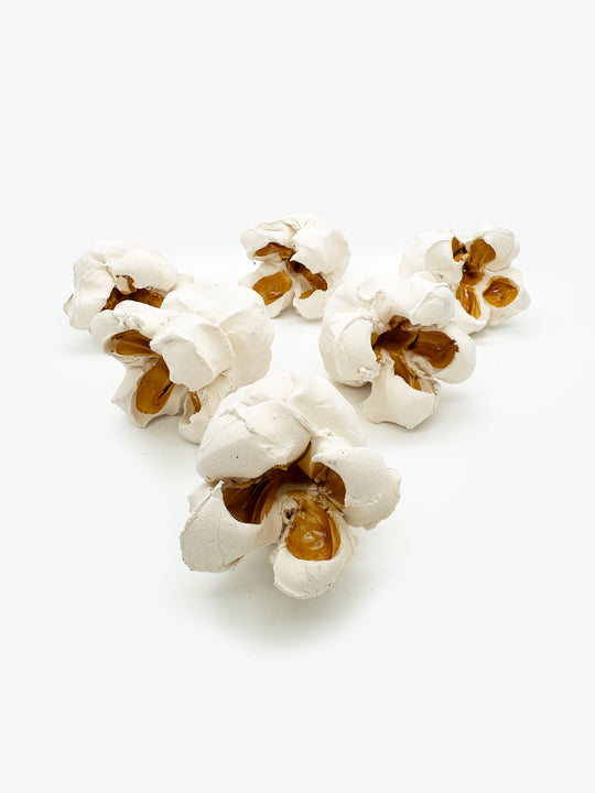 Set of Six White Popcorn by Madeleine Child