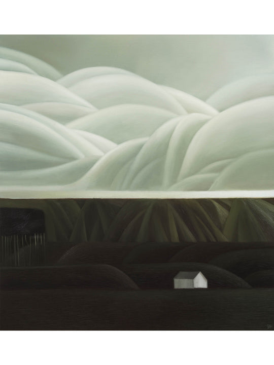 The white shed, yonder.