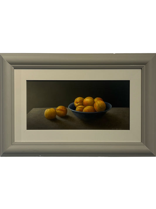 Apricots in Blue Bowl