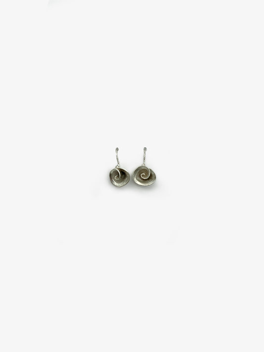Shell Rose Hook Earrings