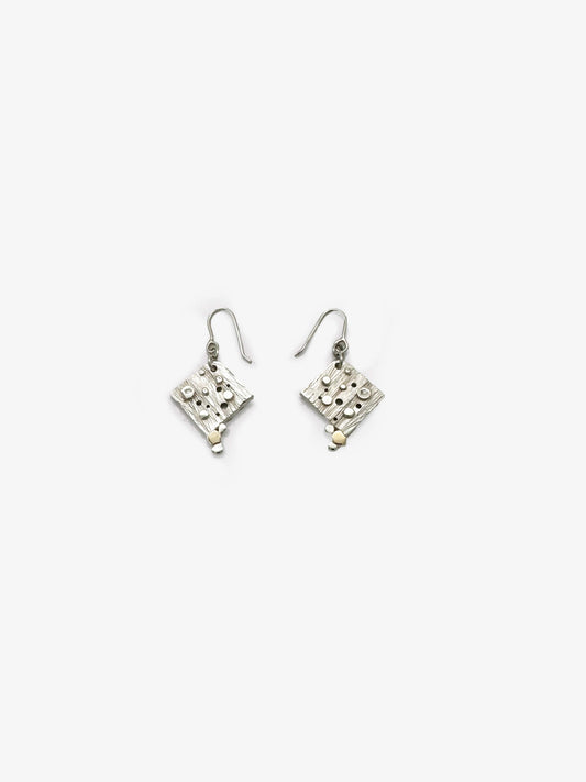 Square Riverbed Earrings by Sarah Thomas