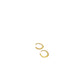 Flat Pure Gold Pirate Twist Earrings (AC513)