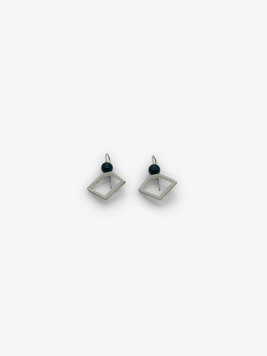 Onyx and Facet Earrings