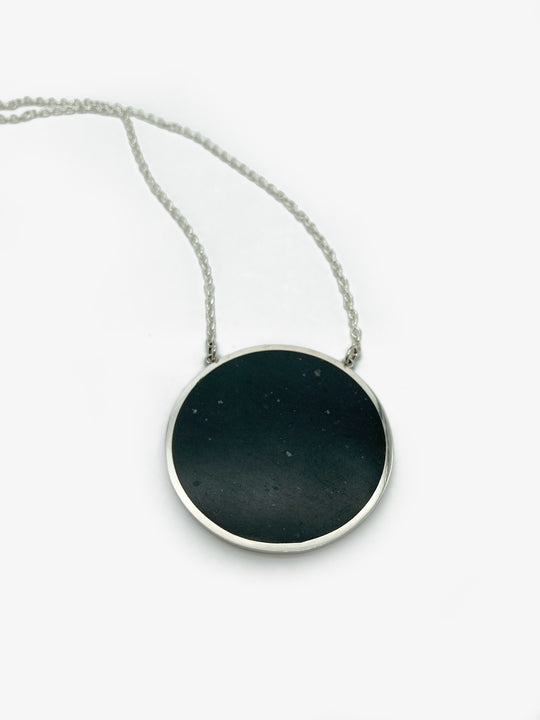 Disc Pendant 60mm Basalt