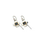 Grey Spinel Cross Earrings
