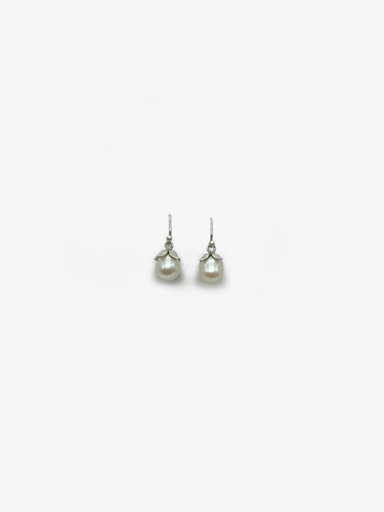 Nightshade Pearl Hook Earrings